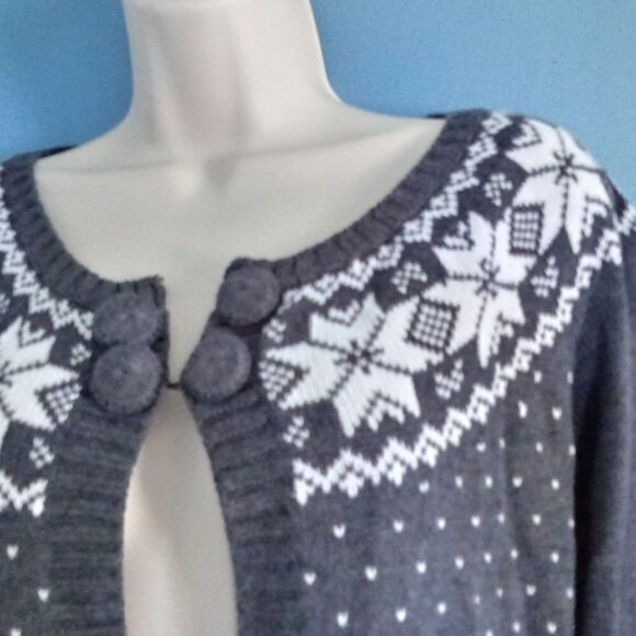 Faire Isle Knit Cardigan Sweater S - Picture 3 of 5